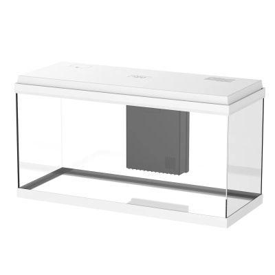 Aqpet Simply LED 100 Acquario Completo Di Doppia Luce LED, Filtro E Riscaldatore Colore Bianco 100L
