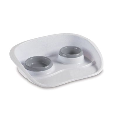 Stefanplast Set Dinner Cibo e Acqua Blu Acciaio/Stone Grey