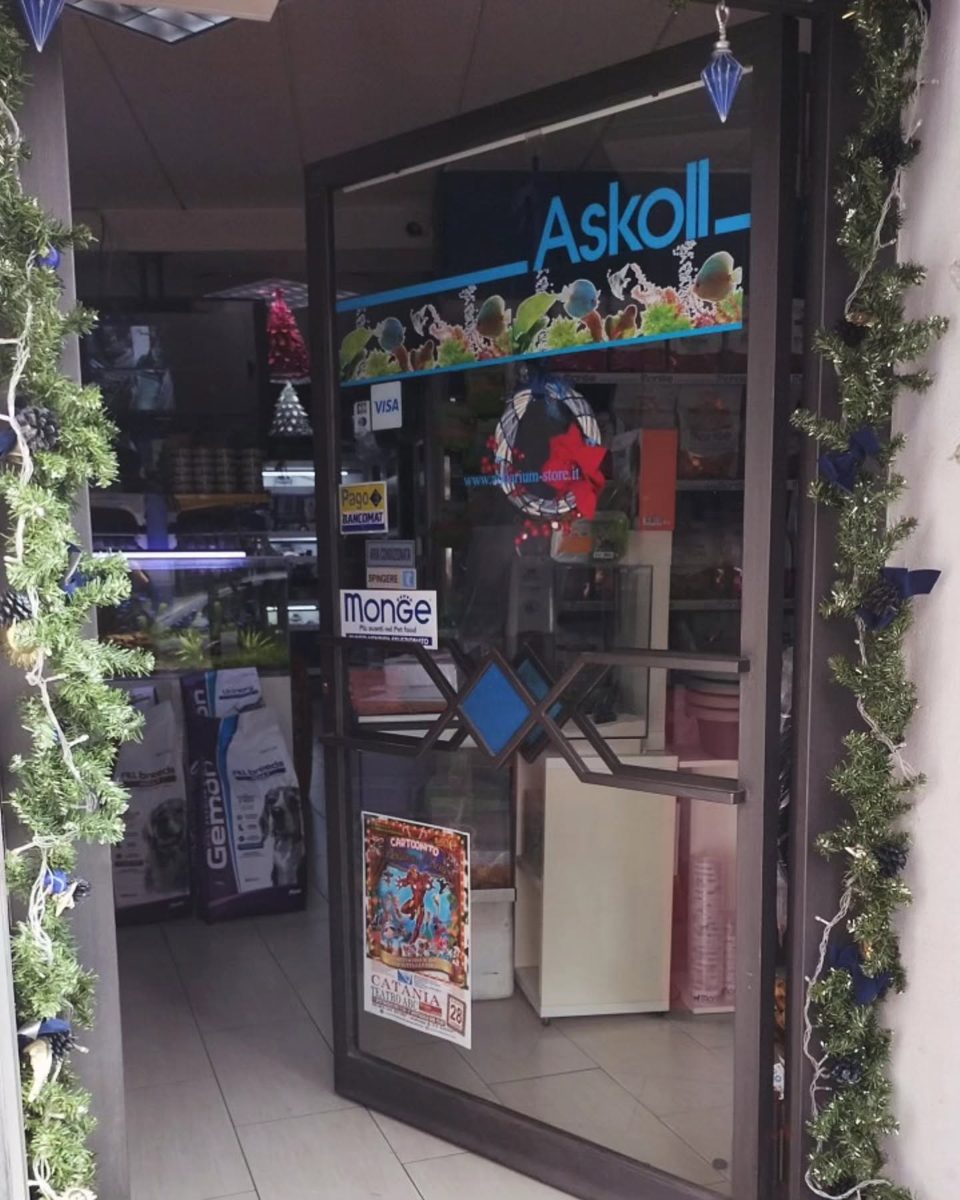 Ingresso del negozio Aquarium Store in Via Etnea 620 a Catania